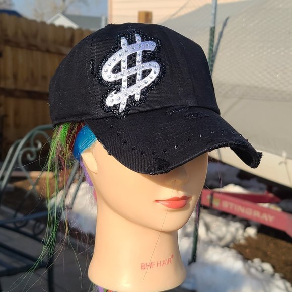 Ladies Black BLING Hat NEW - Picture 1 of 4